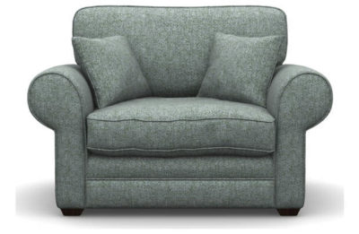 Heart of House Chedworth Tweed Fabric Cuddle Chair -Duck Egg